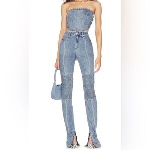 AFRM Dallas Moto Blue Jeans